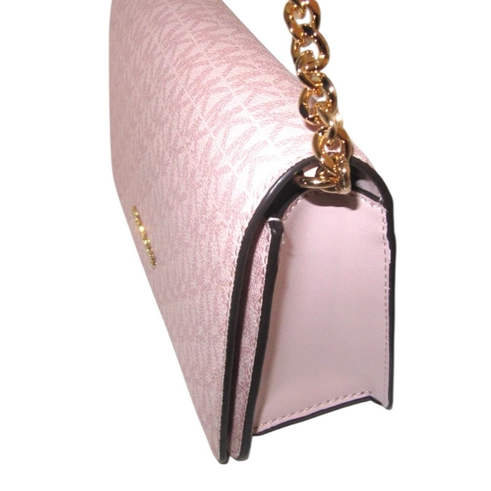 Michael Kors Jet Set Medium Signature Logo Crossbody Bag Powder Blush 35F5GTVC - Picture 10 of 11